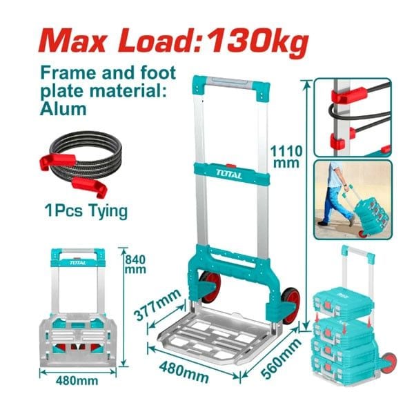  Xe đẩy tay gấp gọn 130Kg Total THWB61201 