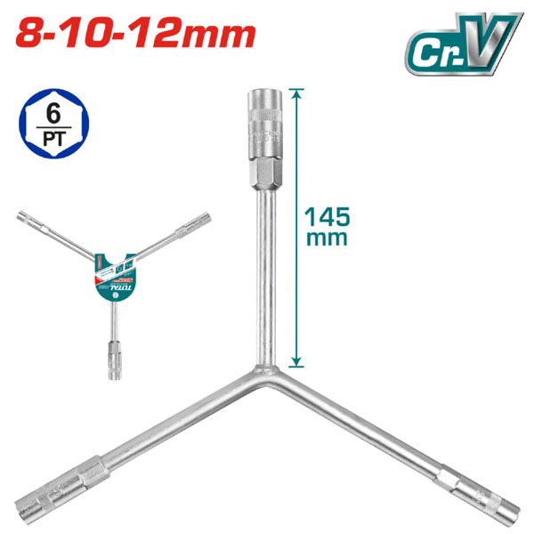  Tay vặn chữ Y đầu lục giác 8-10-12mm Total THYSW081012 