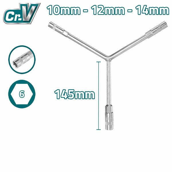  Tay vặn chữ Y đầu lục giác 10-12-14mm Total THYSW101214 