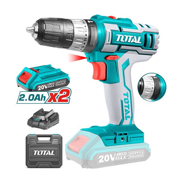  Máy khoan búa dùng pin 20V Total TIDLI200215 