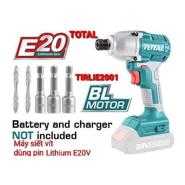  Máy vặn vít dùng pin Lithium-Ion E20 Total TIRLIE2001 