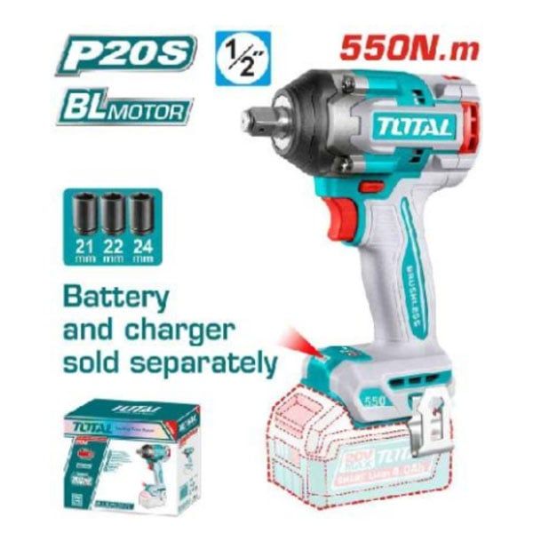  Máy vặn bu lông dùng pin 20V Total TIWLI20551 