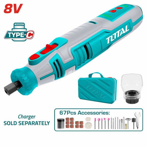  Máy mài khuôn mini dùng pin 8V Total TMGLI0801 