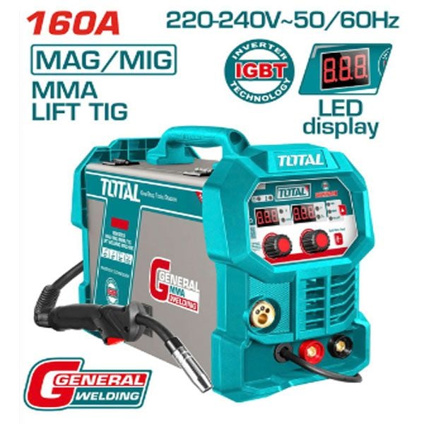  Máy hàn lift MAG/MIG/MMA/TIG Inverter 160A/80V Total TMGT16058 