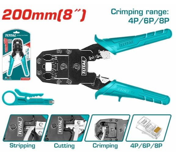  Kìm bấm cos viễn thông 8 inch/200mm Total TMPC4468P 