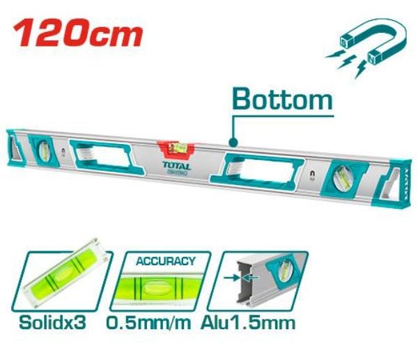  Thước thủy kèm theo nam châm hút 120cm Total TMT212086M 