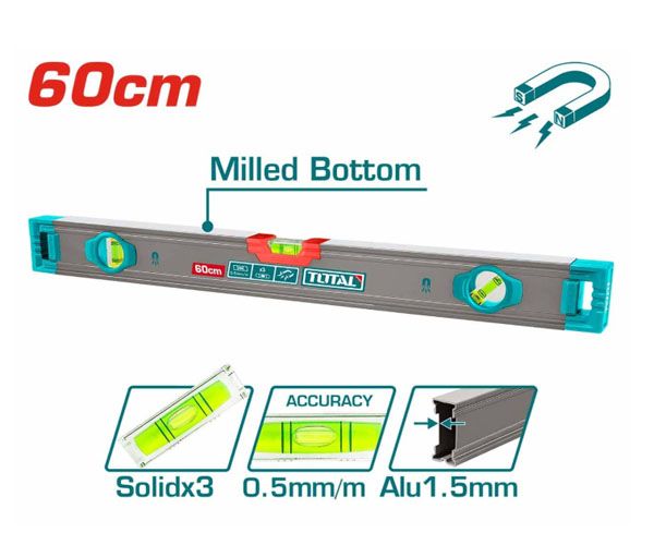  Thước thủy kèm theo nam châm hút 60cm Total TMT26028M 
