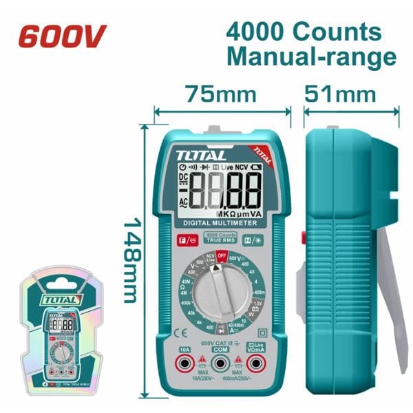  Đồng hồ vạn năng kỹ thuật số Total TMT536002 