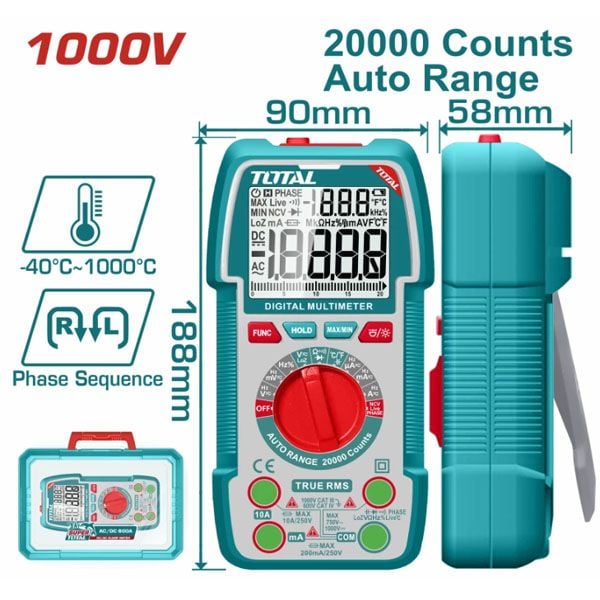  Đồng hồ vạn năng kỹ thuật số Total TMT5410003 