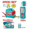 Bộ combo máy đo khoảng cách và thước kéo thép 5mx32mm Total TOS250902