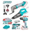 Bộ combo máy cắt đa năng, máy khoan và máy hút bụi dùng pin 20V Total TOSLI240685