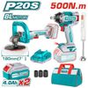 Bộ combo máy vặn bu lông, máy đánh bóng, máy xay dùng pin 20V Total TOSLI240686