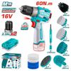 Bộ combo máy khoan dùng pin 16V và 11 bàn chải Total TOSLI240786
