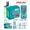 Bộ combo 2 máy đo khoảng cách và máy cân mực laser xanh Total TOSLL0401 