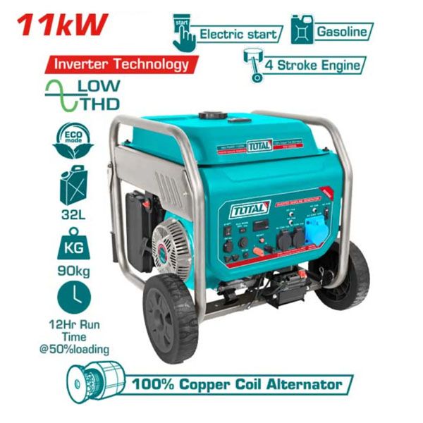  Máy phát điện dùng xăng biến tần 11KW Total TP3120006 
