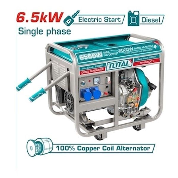  Máy phát điện dùng dầu Diesel 6.5KW Total TP465001 