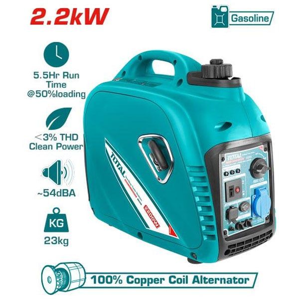  Máy phát điện biến tần dùng xăng 2kW Total TP530001 