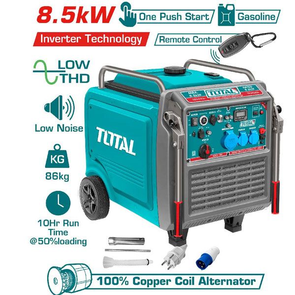  Máy phát điện dùng xăng biến tần 8.5KW Total TP585006 