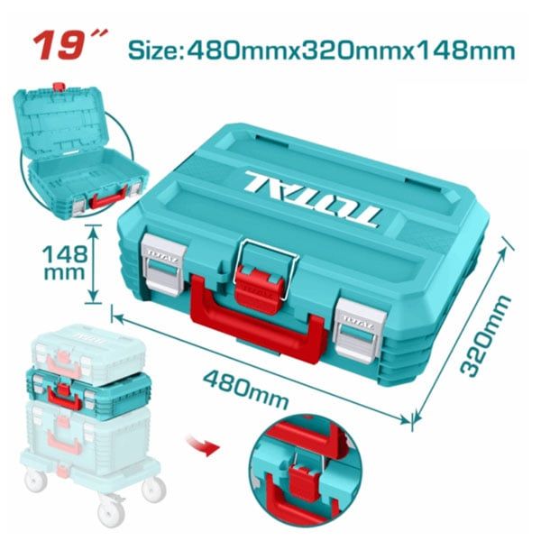  Hộp đựng đồ nghề xếp chồng 19 inch Total TPBXS102 