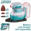 Máy Chà Nhám Rung Dùng Pin Total TPSLI2014 20V Kèm 3 đế (Chưa Pin & Sạc)