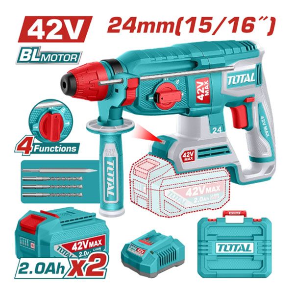  Máy khoan bê tông dùng pin 42V Total TRHLI422482 
