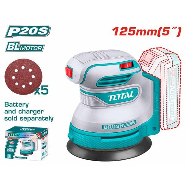  Máy chà nhám tròn dùng pin 20V Total TROSLI2002 