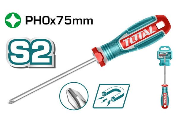  Tua vít bake PH0x75mm Total TSDPH0075 