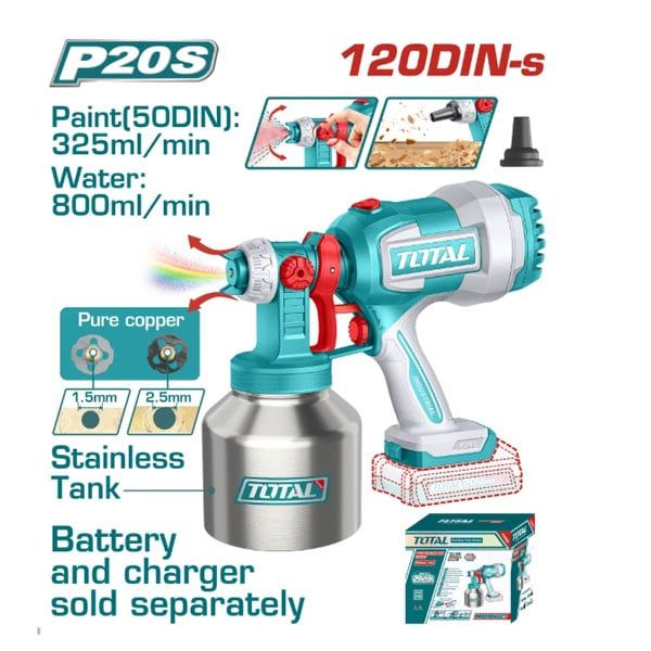  Máy phun sơn dùng pin 20V Total TSGLI20041 
