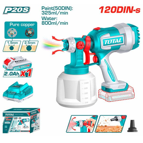  Máy phun sơn dùng pin 20V Total TSGLI20042 