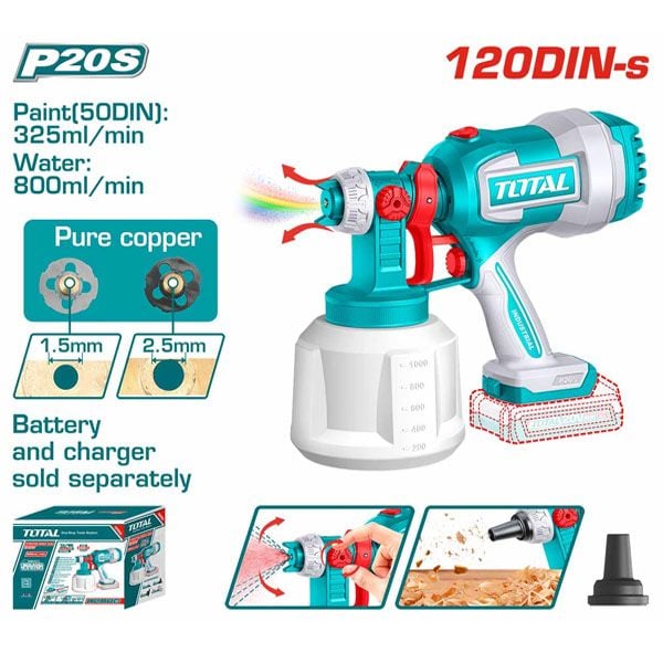  Máy phun sơn dùng pin 20V Total TSGLI2004 