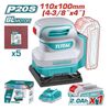 Máy Chà Nhám Rung Dùng Pin Total TSHSLI20241 20V Đế 110x100mm (Kèm 1 Pin 2.0Ah và 1 Sạc)