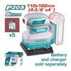 Máy Chà Nhám Rung Dùng Pin Total TSHSLI2024 20V Đế 110x100mm (Chưa Pin & Sạc)
