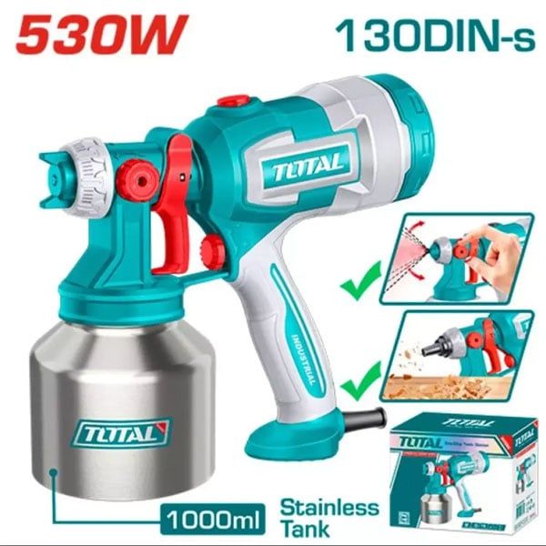  Máy phun sơn điện cầm tay Total TT45061 530W - 1000ml 
