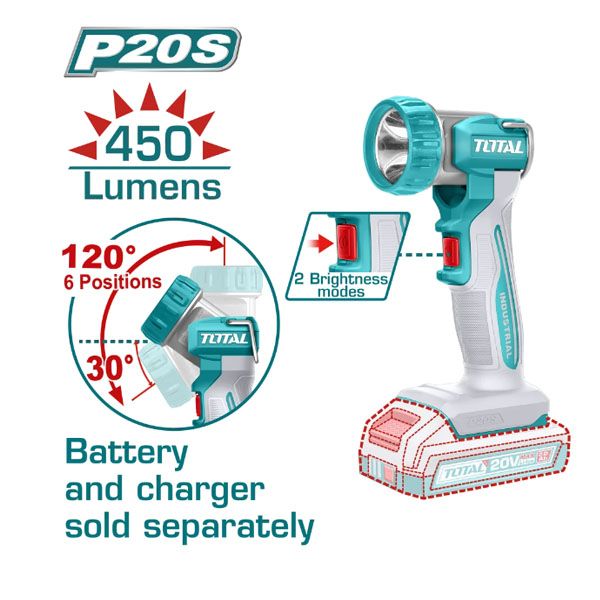  Đèn làm việc dùng pin 20V-8W Total TWLI2058 