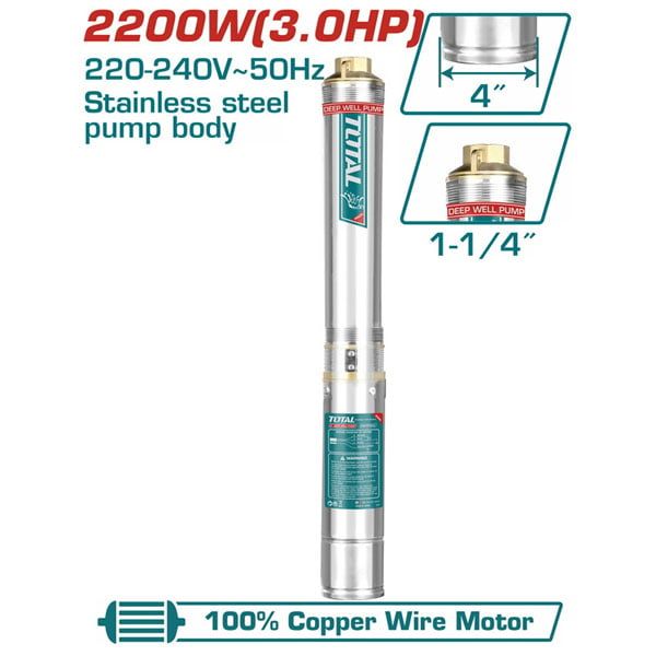  Máy bơm nước giếng sâu 2000W Total TWP522001 
