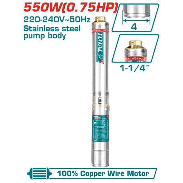  Máy bơm nước giếng sâu 550W Total TWP55501 