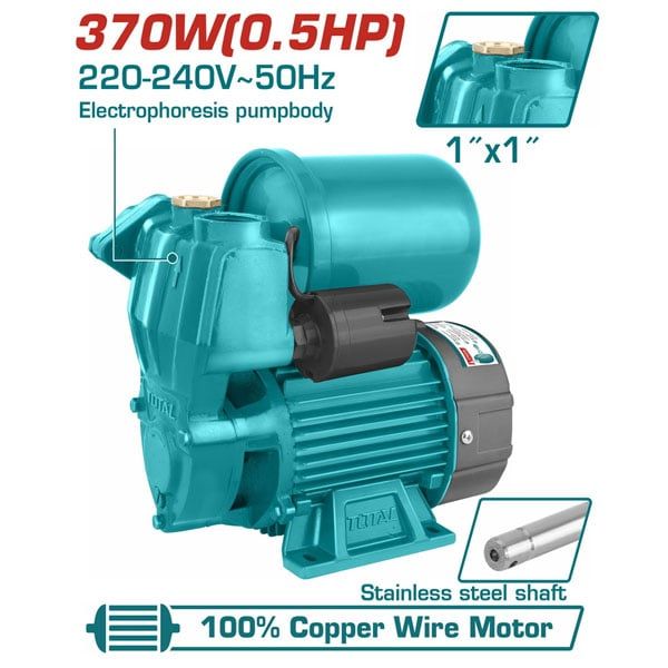  Bơm nước tăng áp tự động 370W Total TWP93706 