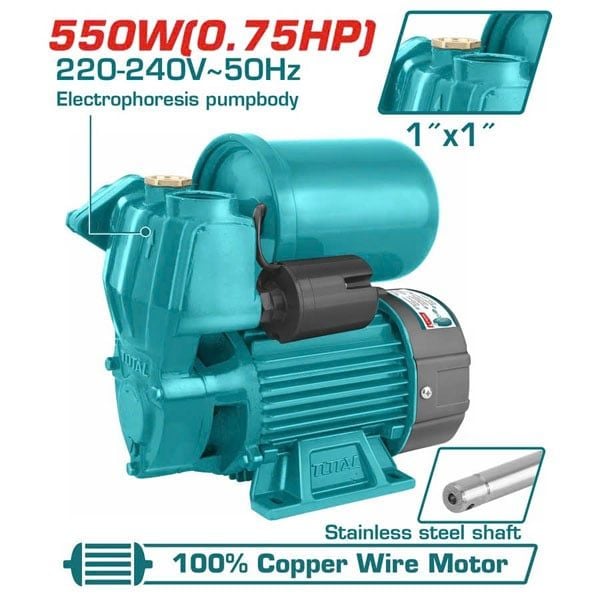  Bơm nước tăng áp tự động 550W Total TWP95506 