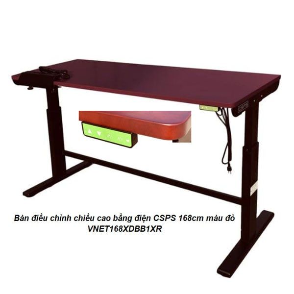  Bàn điều chỉnh chiều cao bằng điện CSPS 168cm màu đỏ - VNET168XDBB1XR 