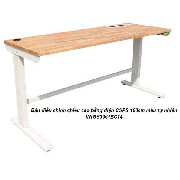  Bàn điều chỉnh chiều cao bằng điện CSPS 168cm màu tự nhiên - VNGS3661BC14 