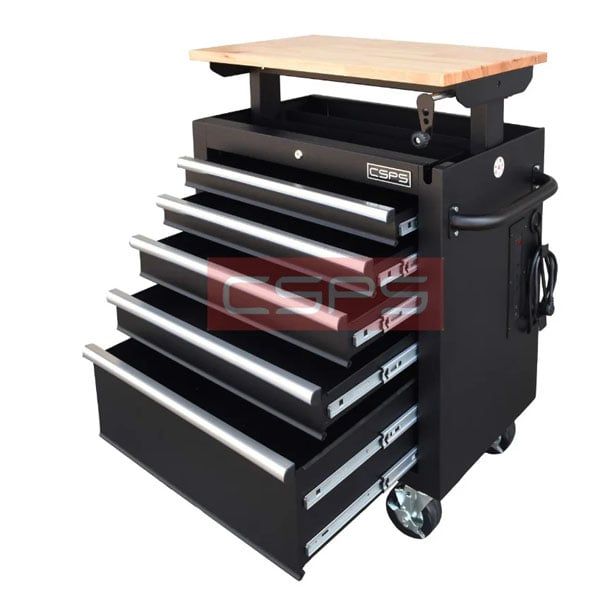  Tủ dụng cụ CSPS 76cm - 05 hộc kéo nâng hạ tay cầm trắng - VNLC07605BB4M 