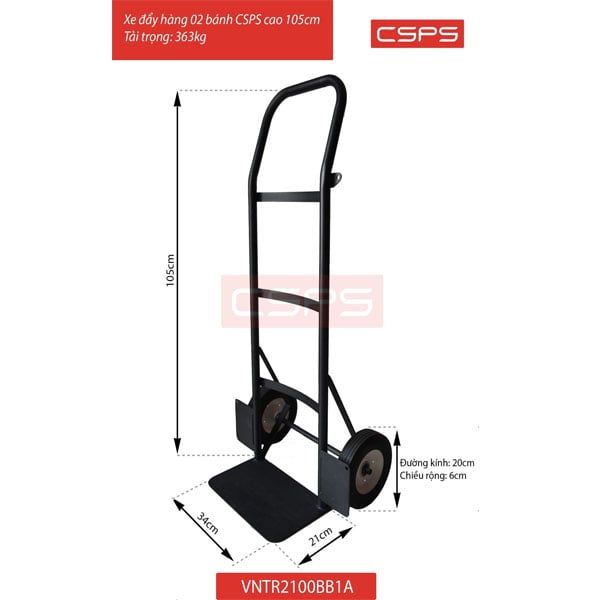  Xe đẩy hàng 02 bánh CSPS cao 105cm - VNTR2100BB1A 