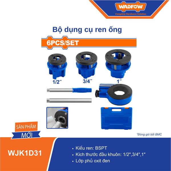 Bộ dụng cụ ren ống ren BSPT WADFOW WJK1D31 – Thiết bị cầm Tay Nguyên Khuê