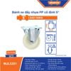 Bánh xe cố định bằng nhựa PP 5 inch WADFOW WJL5351