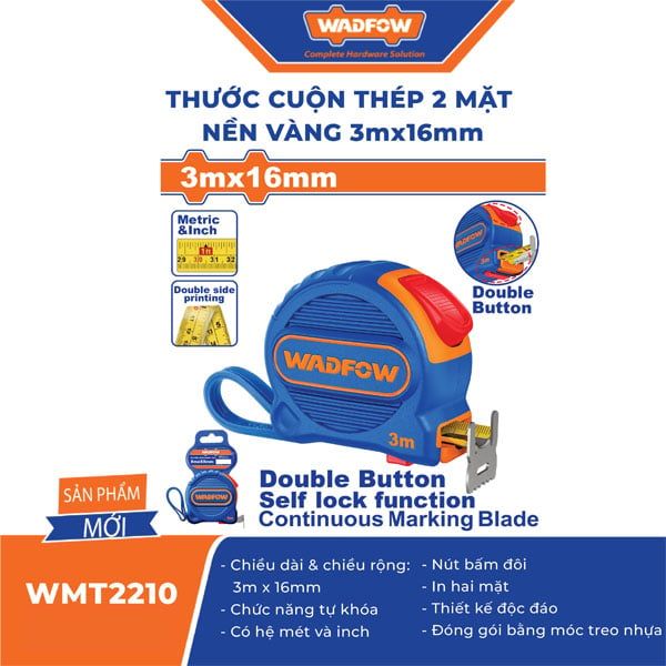  Thước cuộn thép 3mx16mm WADFOW WMT2210 
