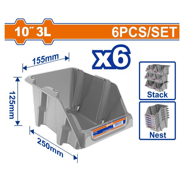  Bộ 6 khay đựng phụ kiện 250x155x125mm WADFOW WTB0603 