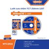Lưỡi cưa nhôm TCT 254mm-120T WADFOW WTC2K04