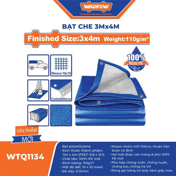  Bạt 3x4m WADFOW WTQ1134 