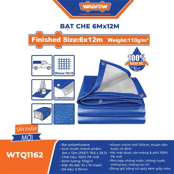  Bạt 6x12m WADFOW WTQ1162 
