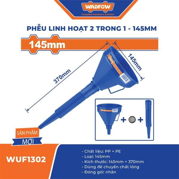  Phễu linh hoạt 2 trong 1 dài 145mm WADFOW WUF1302 